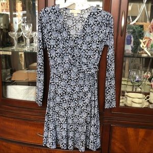 EUC Michael Kors Long Sleeve Faux Wrap Dress